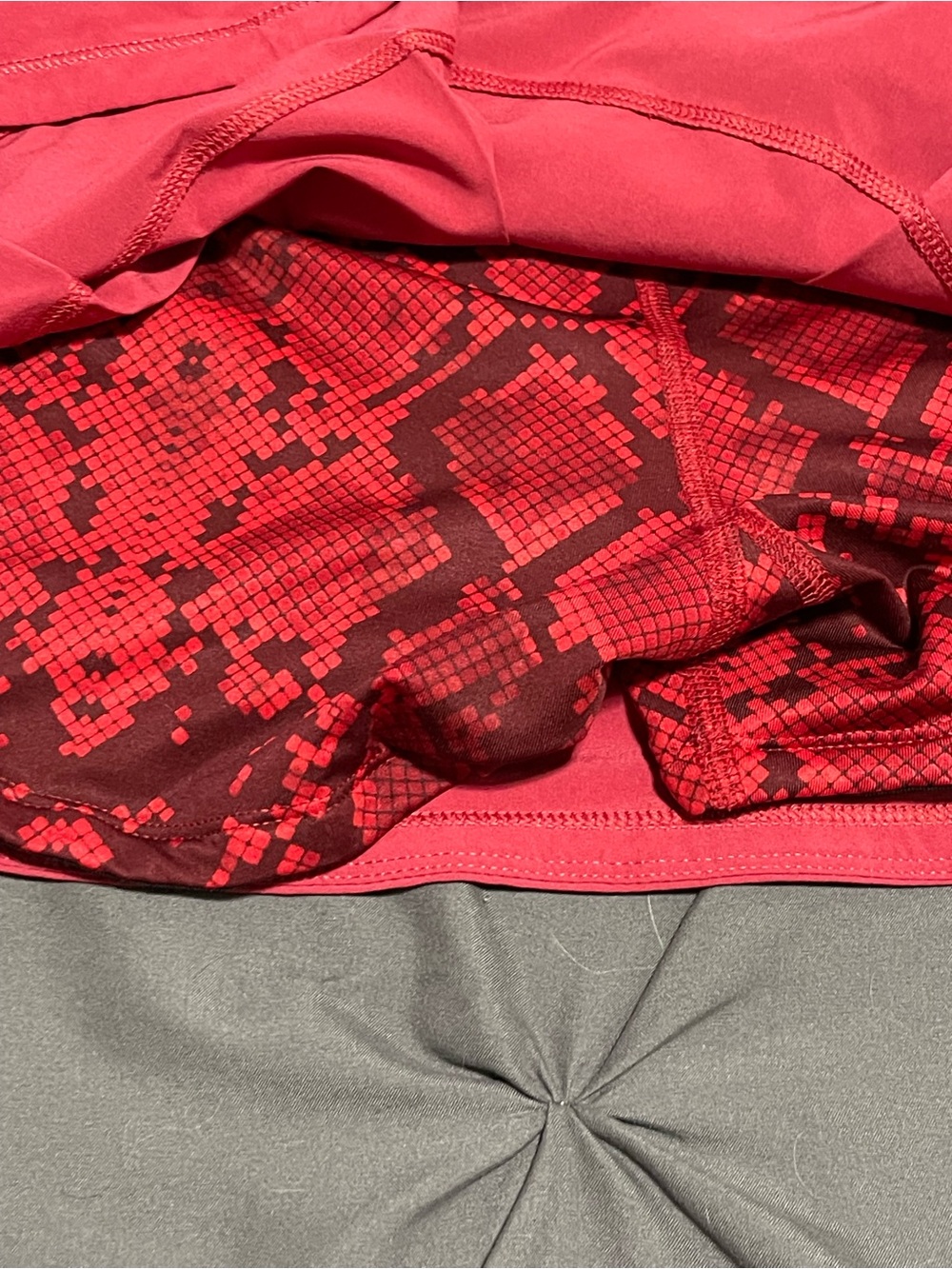 Lululemon Pink Red Multi Athletic Skort RARE - Picture 2 of 7
